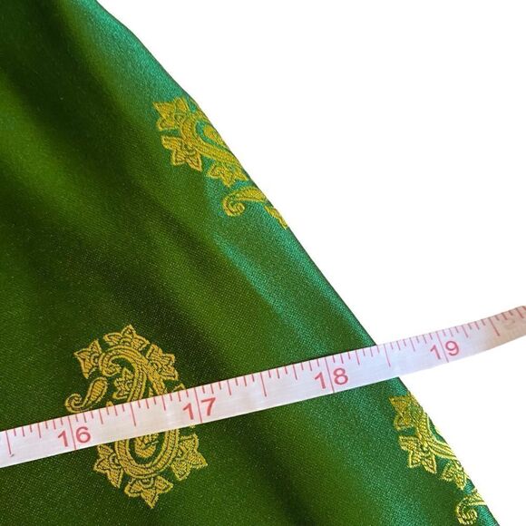 EUC Green and Gold Indian Print Pants - Picture 9 of 10